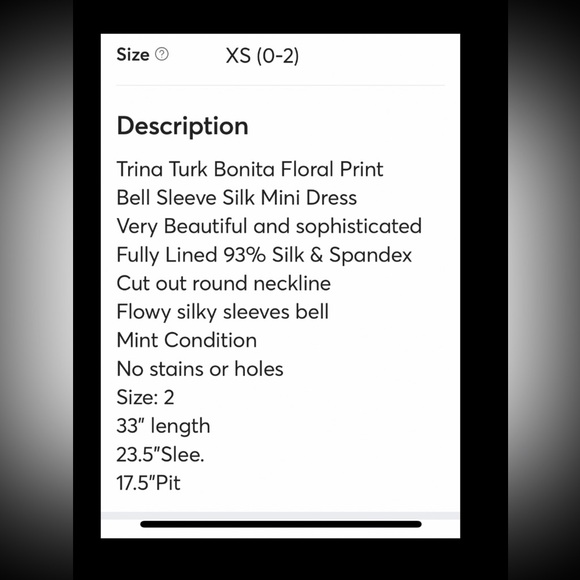 Trina Turk Sz 2 silk (93%) blend fully lined colorful dress - Picture 7 of 10